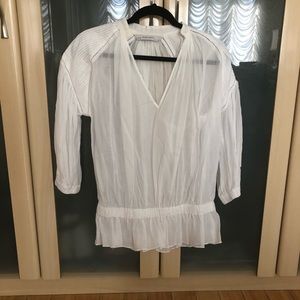 Zara Basic White Blouse Size Small